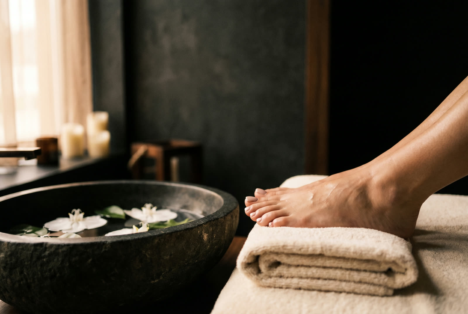 Luxury spa pedicure