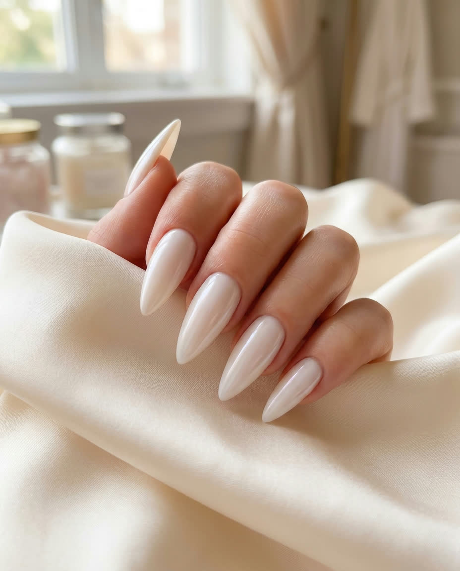 Long sculpted stiletto acrylic set